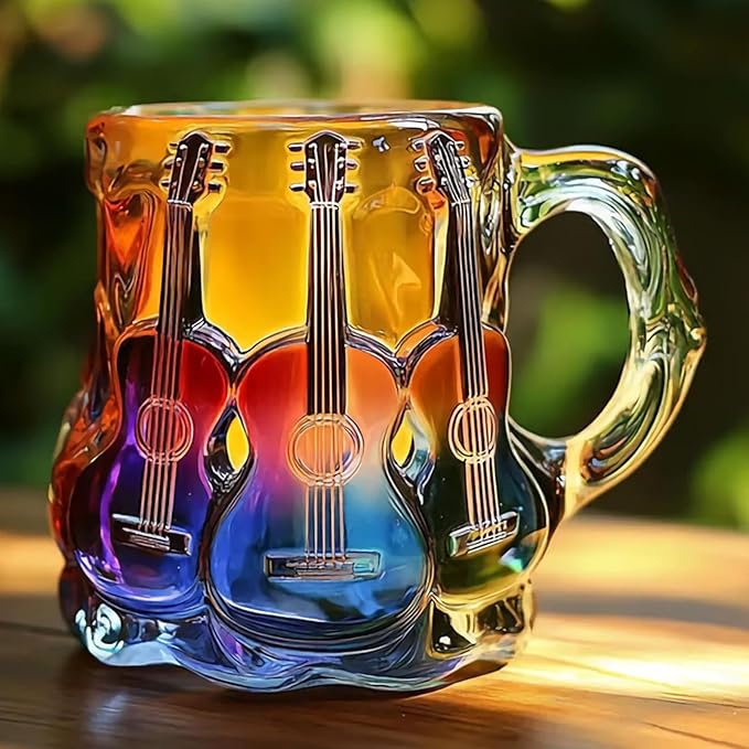 Artisan Becher mit 3D-Gitarrenkunst